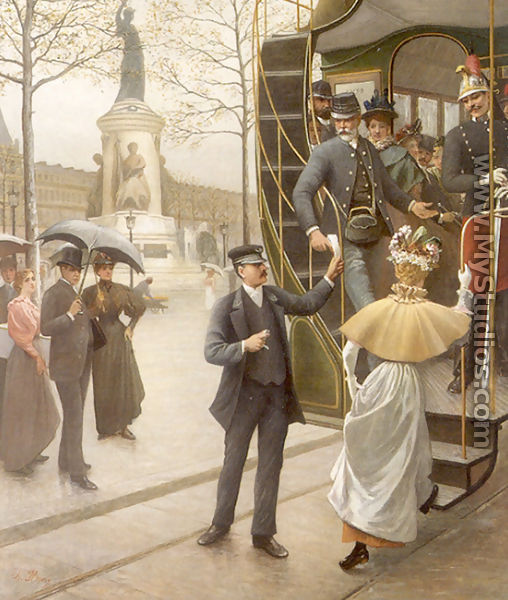 Catching the Trolley - Charles Borromée Antoine Houry