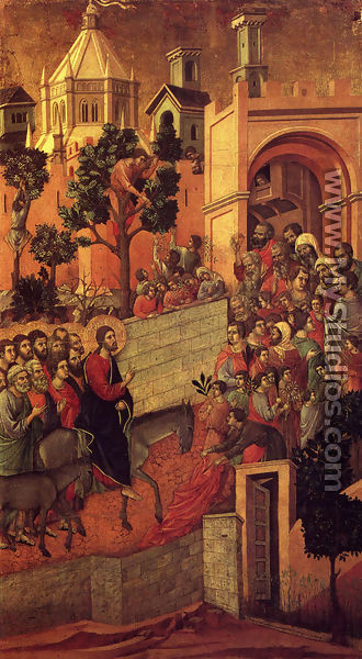Maesta (Detail From The Maesta Alterpiece) (or Entry Into Jerusalem) - Duccio Di Buoninsegna