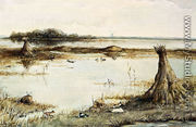 Ducks In A Landscape Near Kortenhoef - Geo Poggenbeek