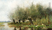 Ducks On A Riverbank Under The Pollard Willows - Geo Poggenbeek