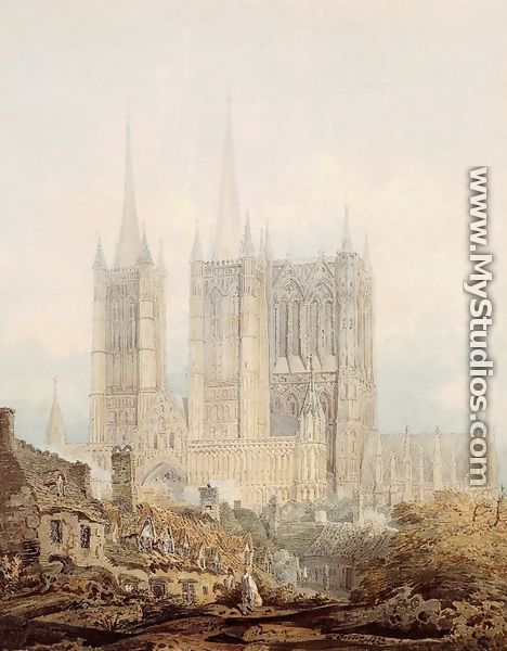 Lincoln Cathedral from the West - Thomas Girtin
