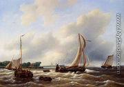 Sailing Vessels On The Zuiderzee - Petrus Jan Schotel