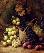 Still Life with Apples, Grapes and Plums - George Clare
