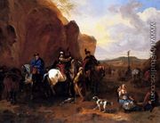 Cossacks On Horseback Asking A Hermit For Directions - Dirck Maas