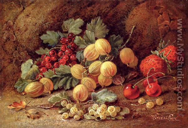 Strawberries, Cherries, Gooseberries And Red And White Currants - Vincent Clare