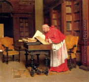 A Cardinal In His Study - Giovanni Paolo Bedini