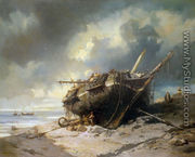 Dismantling a Beached Shipwreck - Charles Hoguet