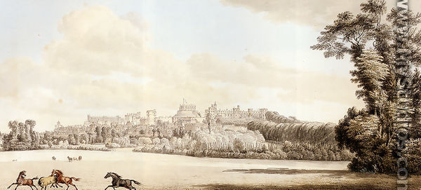 View Of Windsor Castle And Part Of The Town From The Spital Hill - Paul Sandby