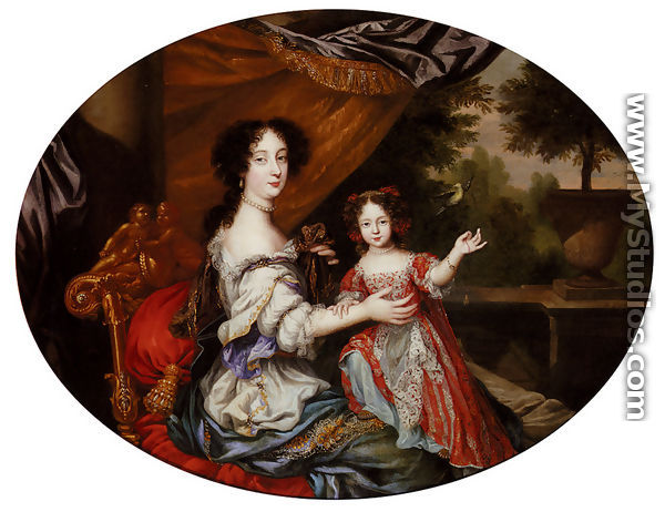 Portrait Of Barbara Villiers, Countess Of Castlemaine (1640-1709), And Her Daughter, Lady Charlotte Fitzroy, Countess Of Lichfield - Henri Gascars