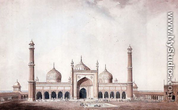 The Jama Masjid, Delhi - William Daniell, R. A.