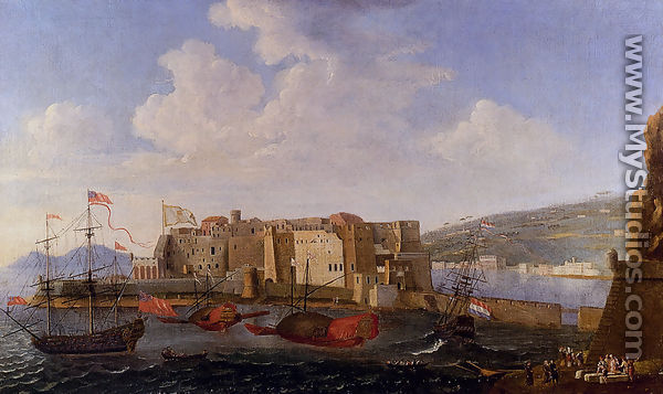 A View Of The Darsena, Naples - Gabriele Ricciardelli