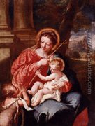 Madonna And Child With Saint John The Baptist - Giovanni Antonio Guardi