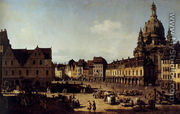 View Of The New Market In Dresden - Bernardo Bellotto (Canaletto)