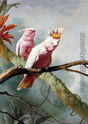 A Pair Of Leadbeaters Cockatoos - Jacques Barraband