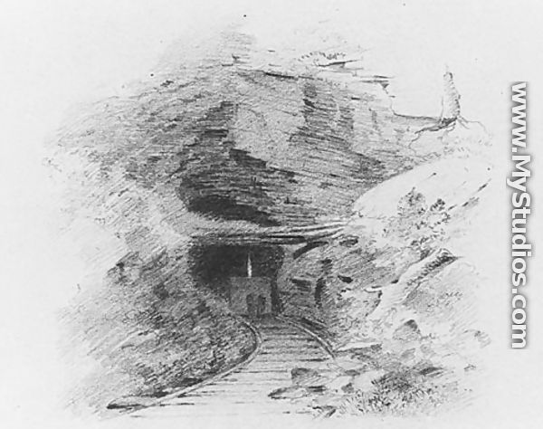 Entrance to a Coal Mine in the Valley of Wyoming, Pennsylvania (Entrance to a Coal Mine, Susquehanna) - Thomas Addison Richards