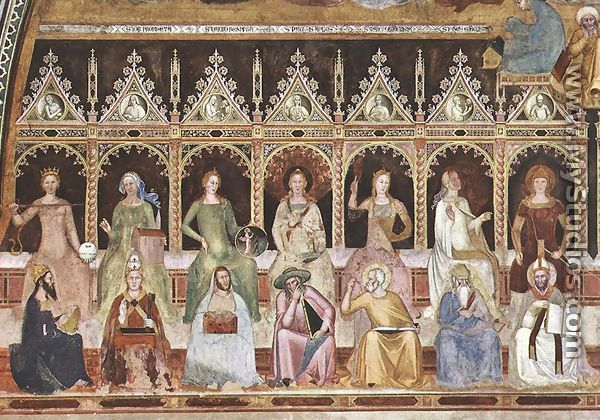 Triumph of St Thomas and Allegory of the Sciences (detail) - Andrea Bonaiuti da Da Firenze