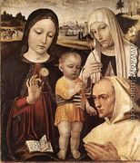 Madonna and Child, St Catherine and the Blessed Stefano Maconi - Ambrogio Borgognone