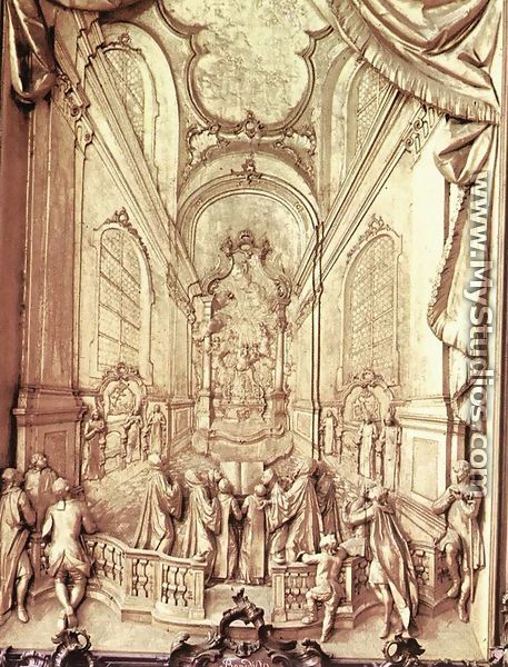 St Benedict Chanting Psalms (detail of the organ) - Johann Josef Christian