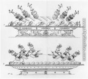 Designs for food decoration from 'L'Art de la Cuisine francaise', 1833 - Marie Antoine Careme