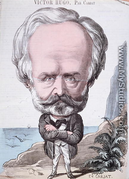 Victor Hugo (1802-85) on Jersey rock, 1867 - Etienne Carjat