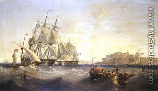 Malta, with French ship `Charlemagne