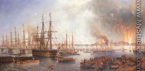 The Bombardment of Sveaborg, 5th August 1855, 1856 - James Wilson Carmichael