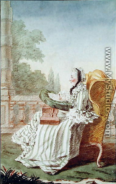 Louise-Henriette-Gabrielle de Lorraine (b.1718) Mademoiselle de Marsan, Princess of Bouillon, 1760 - Louis (Carrogis) de Carmontelle