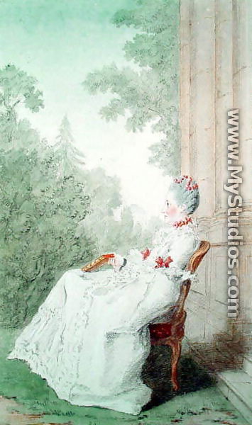 Portrait of Elizabeth, Countess Sapieha - Louis (Carrogis) de Carmontelle