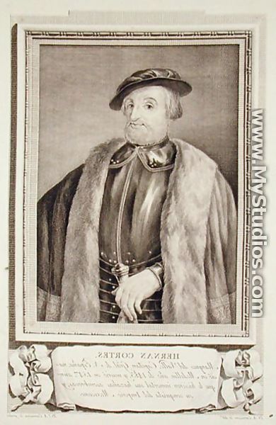 Portrait of Hernan Cortes (1485-547), from 