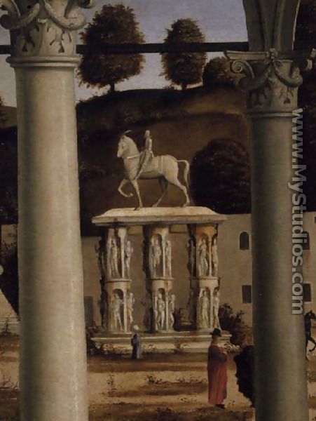 Equestrian Monument, from the Debate of St. Stephen (detail) - Vittore Carpaccio