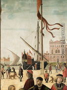 The Arrival of the English Ambassadors at the Court of Brittany, from the Legend of Saint Ursula (detail - Vittore Carpaccio