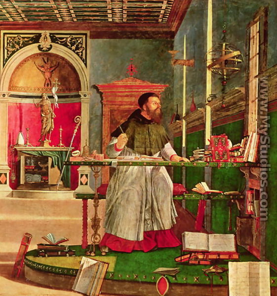 Vision of St. Augustine, 1502-08 (detail) - Vittore Carpaccio