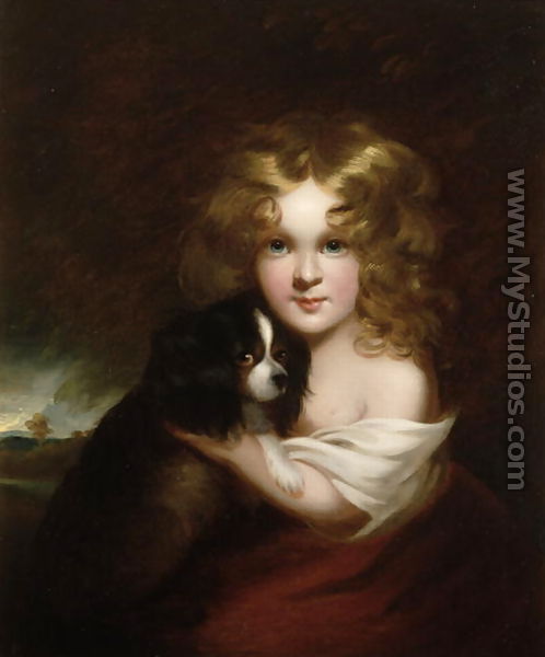 Young Girl with a Dog, c.1840 - Margaret Sarah Carpenter