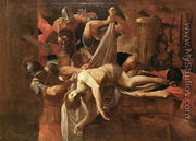 St Sebastian thrown by soldiers into Cloaca Maxima - Lodovico Carracci