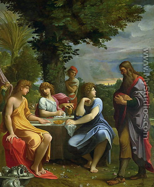 Abraham and the Three Angels - Lodovico Carracci