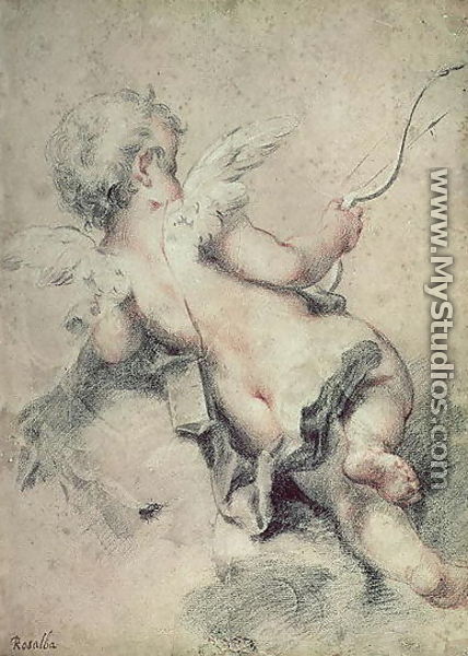 Cupid Lying on the Clouds - Rosalba Carriera