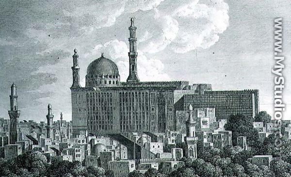 The Djami or Mosque Cathedral of Hasan in Cairo, engraved by Pierre Nicolas Ransonnette (1745-1810) plate 65 from Volume III of 