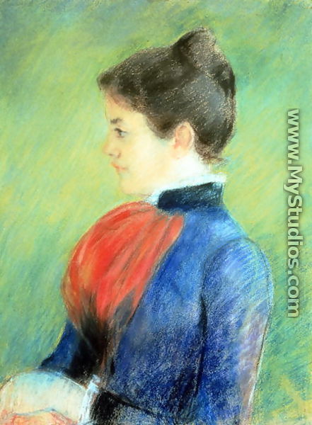 Profile of a Woman Wearing a Jabot - Mary Cassatt