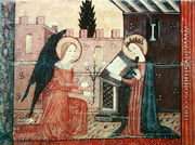 The Annunciation, from the altar frontal of 'The Virgin with Roses', c.1350 - Catalan School
