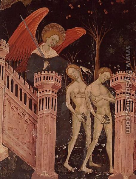 Adam and Eve banished from Paradise (14th century) - Catalan School