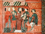 The Magi Before Herod, from the altar frontal of 'The Virgin with Roses', c.1350 - Catalan School