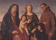 The Virgin and Child with St. Francis, a Female Saint and Donor - Vincenzo di Biagio Catena