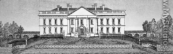 The White House in 1820 - George Catlin