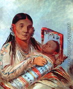 Sioux mother and baby, c.1830 - George Catlin