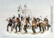 The Snow-Shoe Dance: To Thank the Great Spirit for the First Appearance of Snow - George Catlin