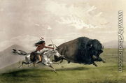 The Buffalo Chase 'Singling Out' - George Catlin