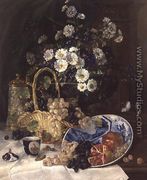 Still life with Flowers and Fruit - Eugene Henri Cauchois