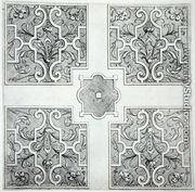Parterre designs from 'The Gardens of Wilton', published c.1645 - Isaac de Caus