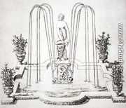 Fountain design from 'The Gardens of Wilton', c.1645 (2) - Isaac de Caus