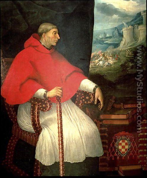 Portrait of Cardinal Francisco Ximenez de Cisneros (1437-1517), 1604 - Eugenio Caxes  (Caxesi or Caxete)
